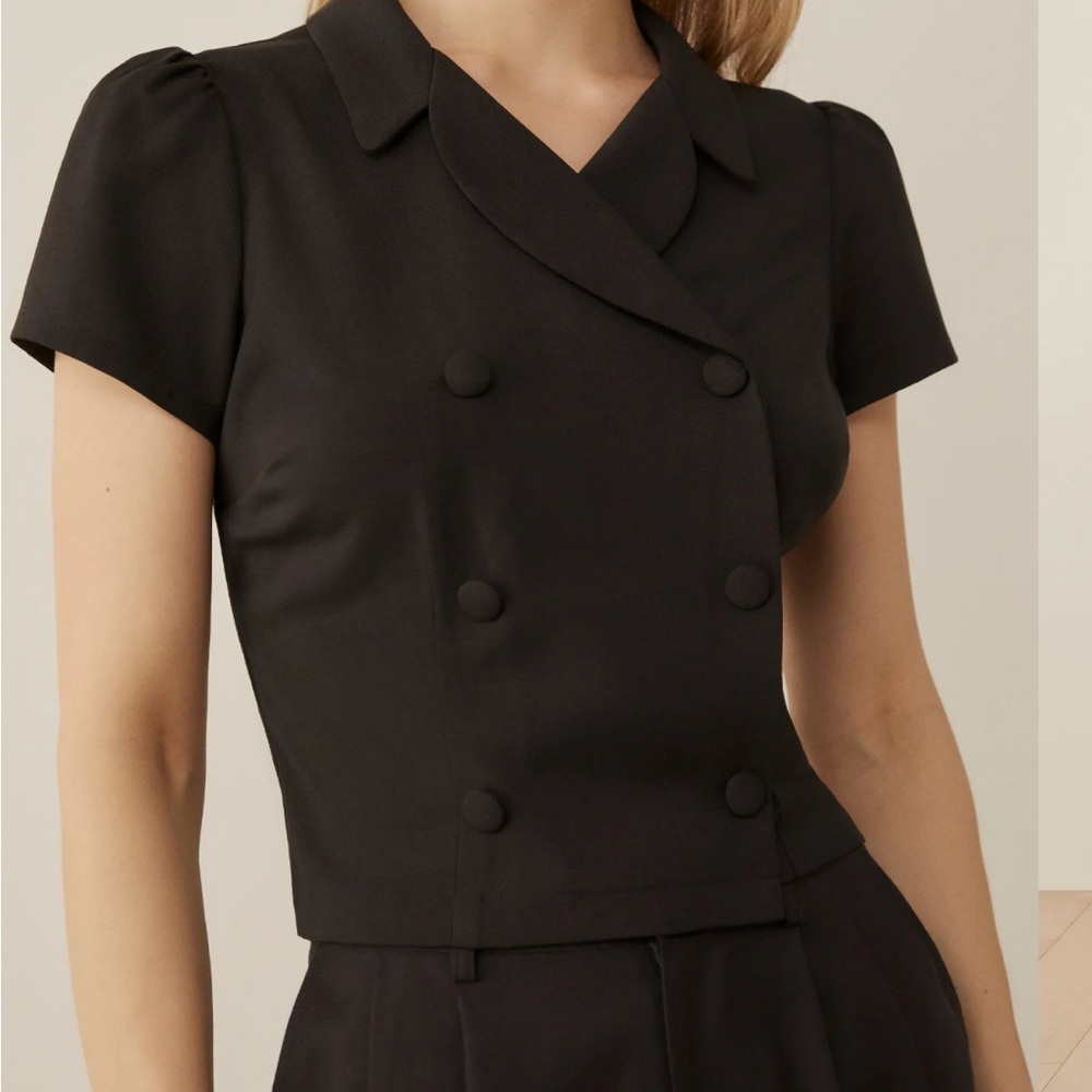 Reformation Benicio Top - Size 2 Black